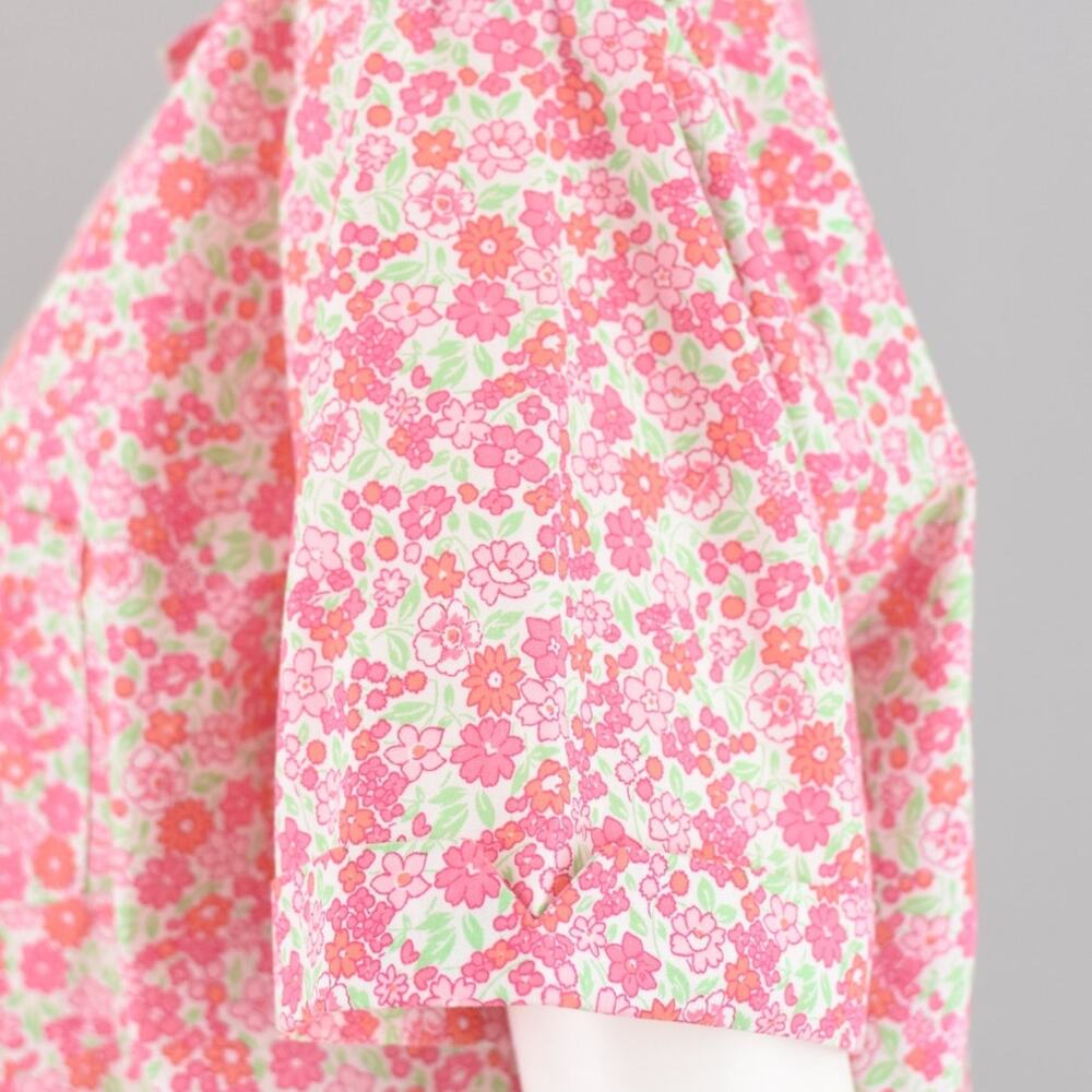 Vintage Basic Editions Pink Floral Short Sleeve Shirt Women's XL - Picture 8 of 10